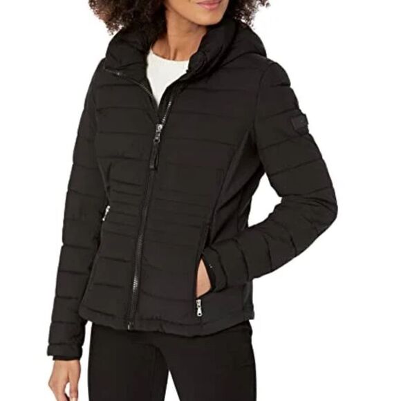 Calvin Klein Short Stretch Packable Coat - Picture 1 of 8